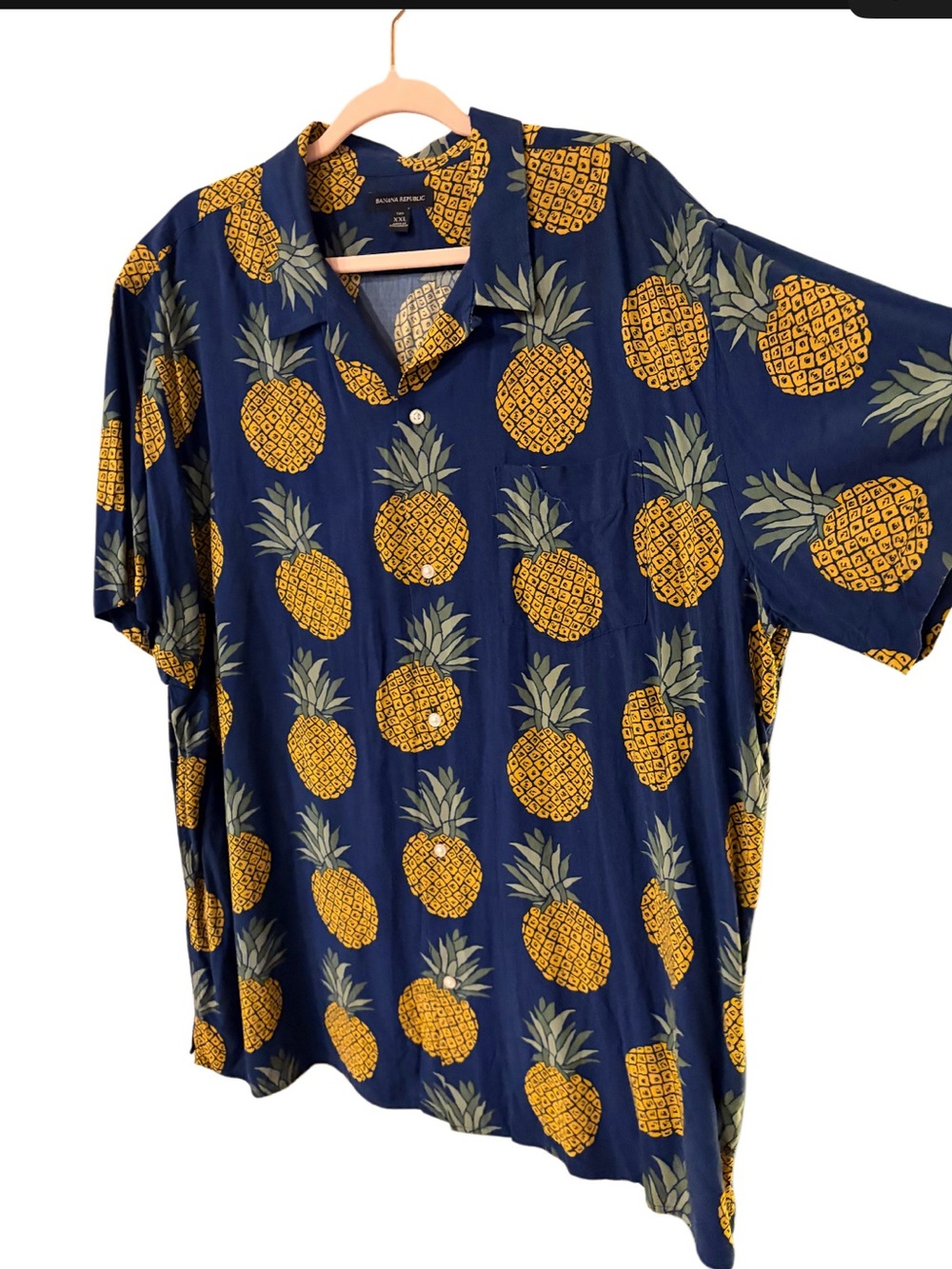 Banana‎ Republic men’s summer pineapple shirt lightweight XXLT